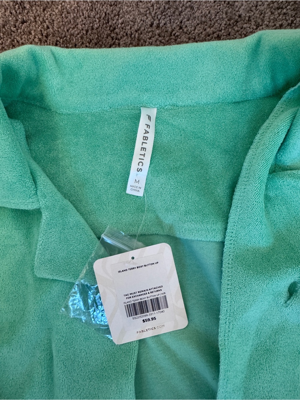 Fabletics Green Terry Two-Piece Set - Picture 4 of 6